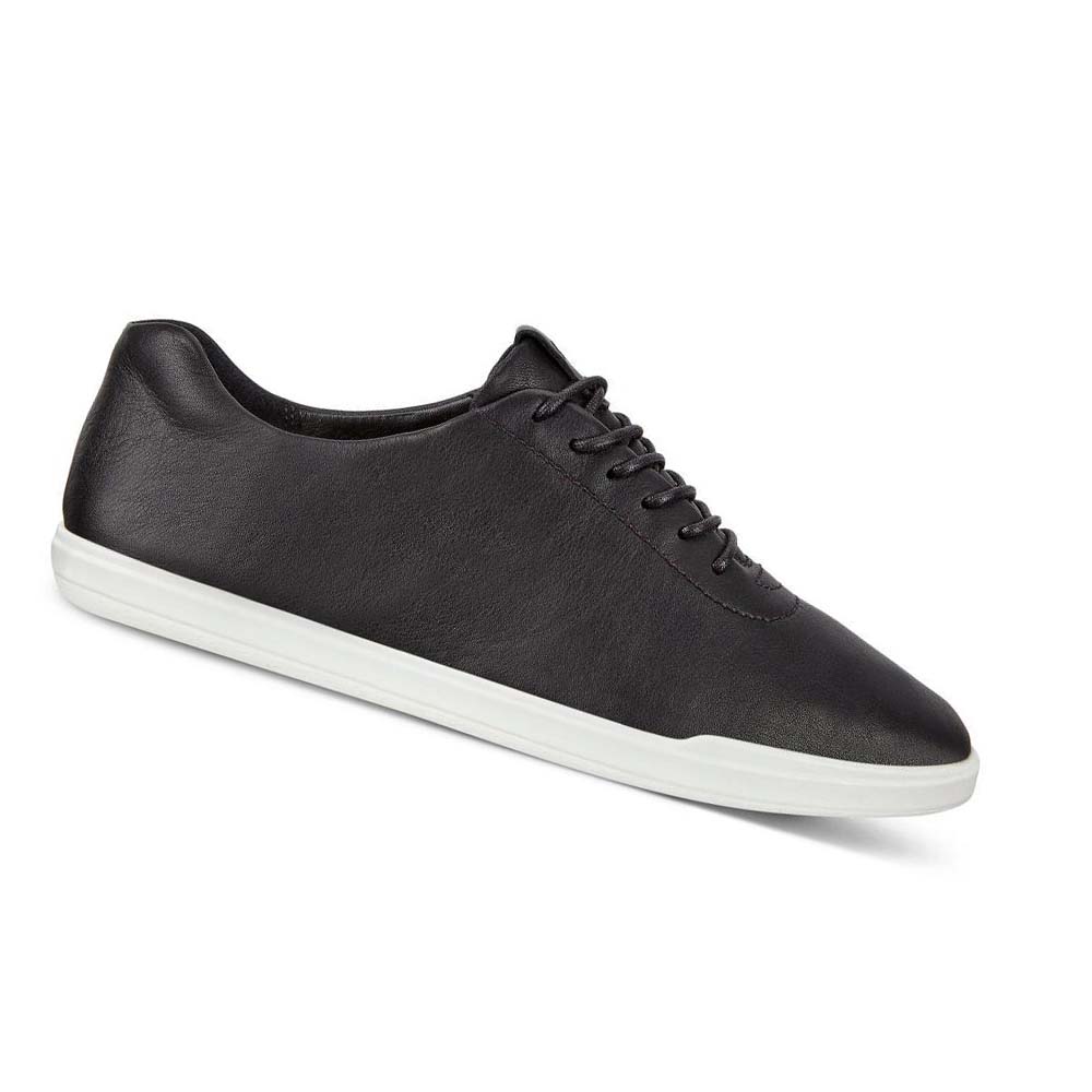 Women\'s Ecco Simpil Tie Sneakers Black | Canada 230JPQ